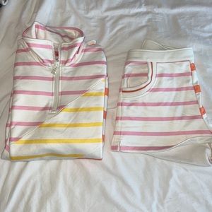 Solid & striped matching lounge set M